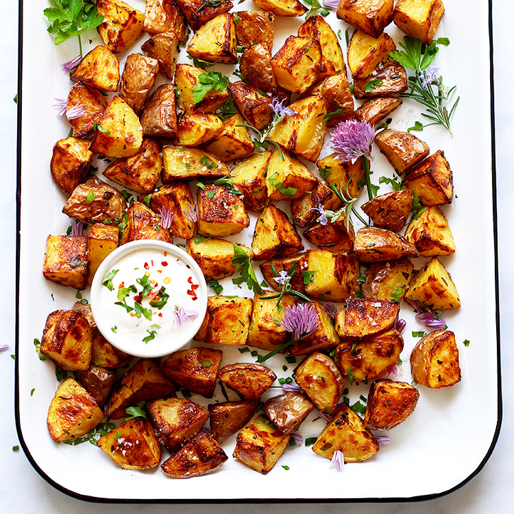 Roasted Red Potatoes Recipe {Oven Baked with Crispy Skin}