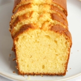 fluffy lemon loaf cake slices