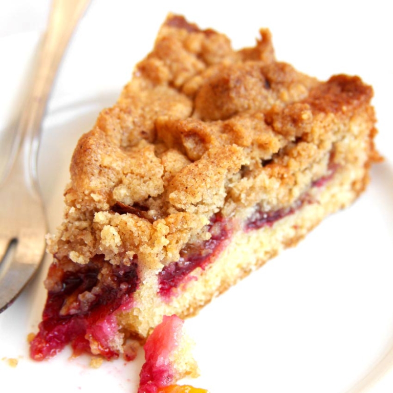 plum coffee cake with streusel