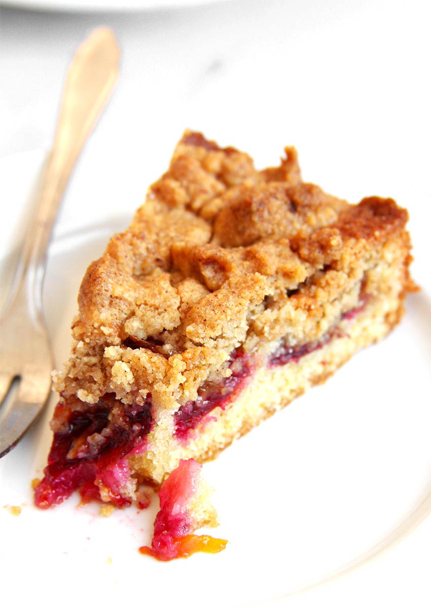 plum coffee streusel cake